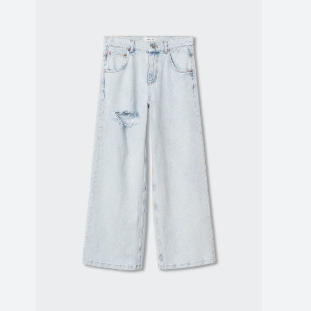 Mango Wide Leg Denim (Bleach Blue)